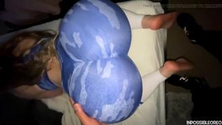 Big Black Cock🍆 Gets Stuffed Up Her PAWG While She's Getting Fit